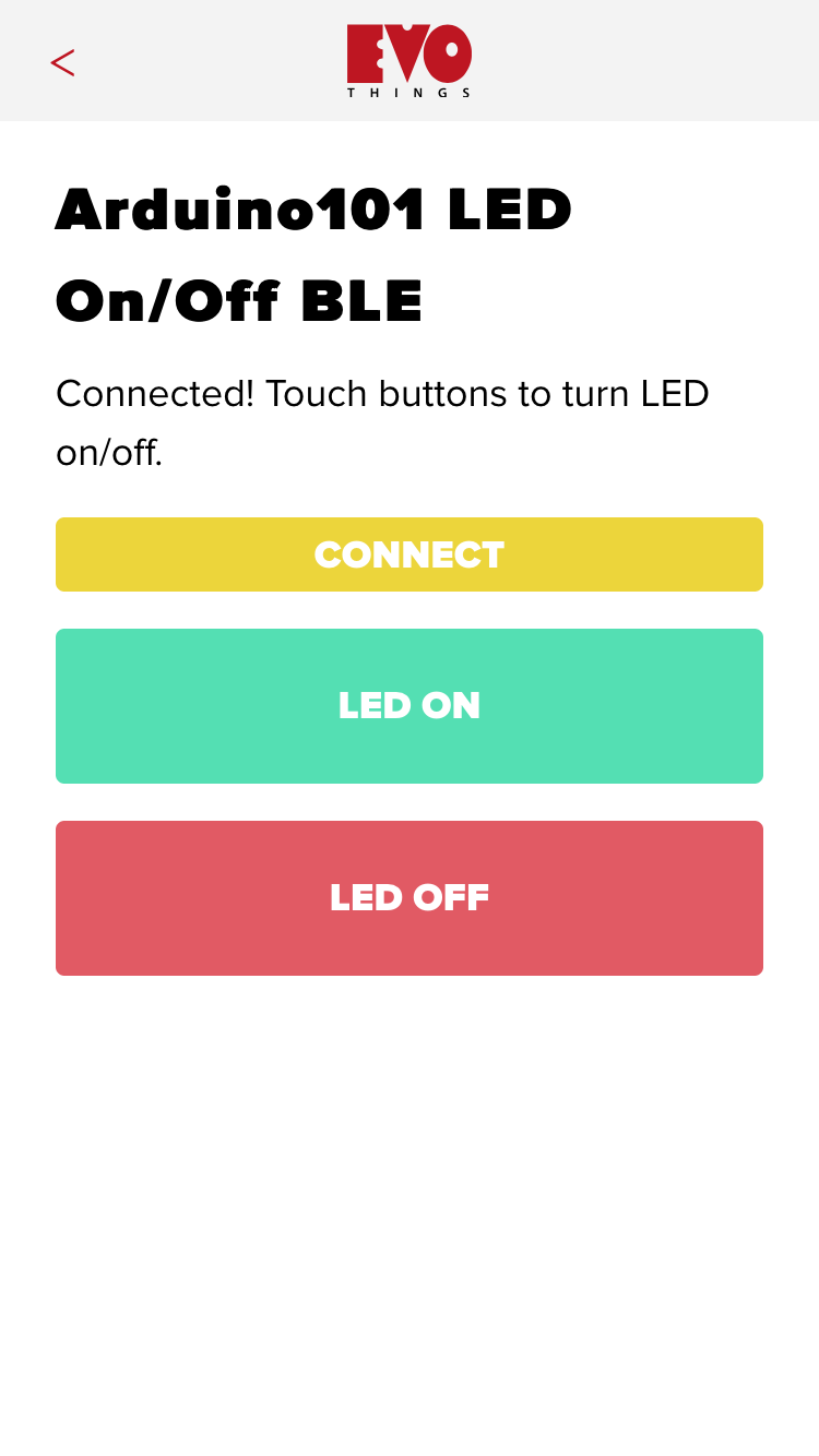 Arduino/Genuino 101 - LED On/Off BLE