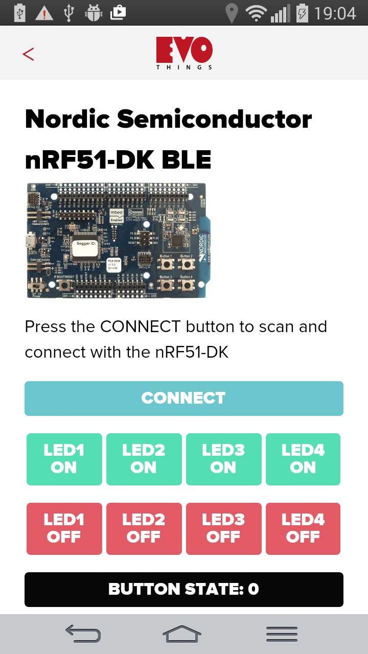 Nordic BLE nRF51 DK BLE